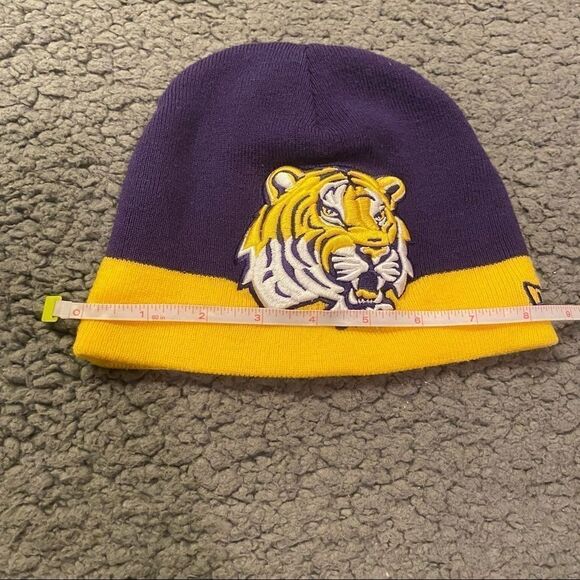 LSU Tiger Youth Beanie Purple/Gold OSFA - Picture 5 of 6